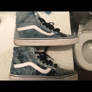 Blue tie dye high top vans